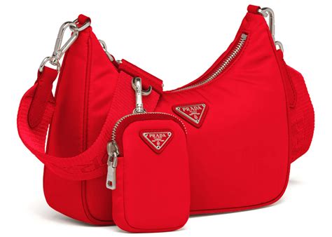 red prada nylon bag